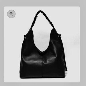 Laggo Bella Black Leather hobo purse